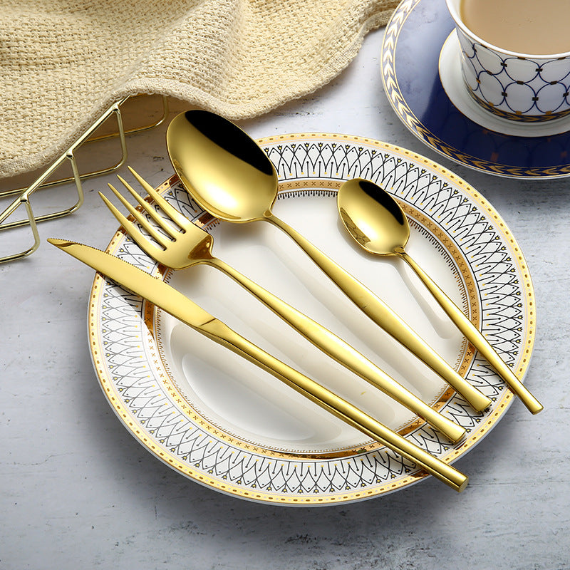 Elevate Your Dining Experience with the Stainless Steel Western Cutlery Set