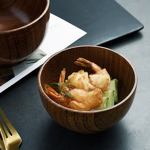 Elevate Your Dining Experience with Our Japanese Style Wooden Bowls