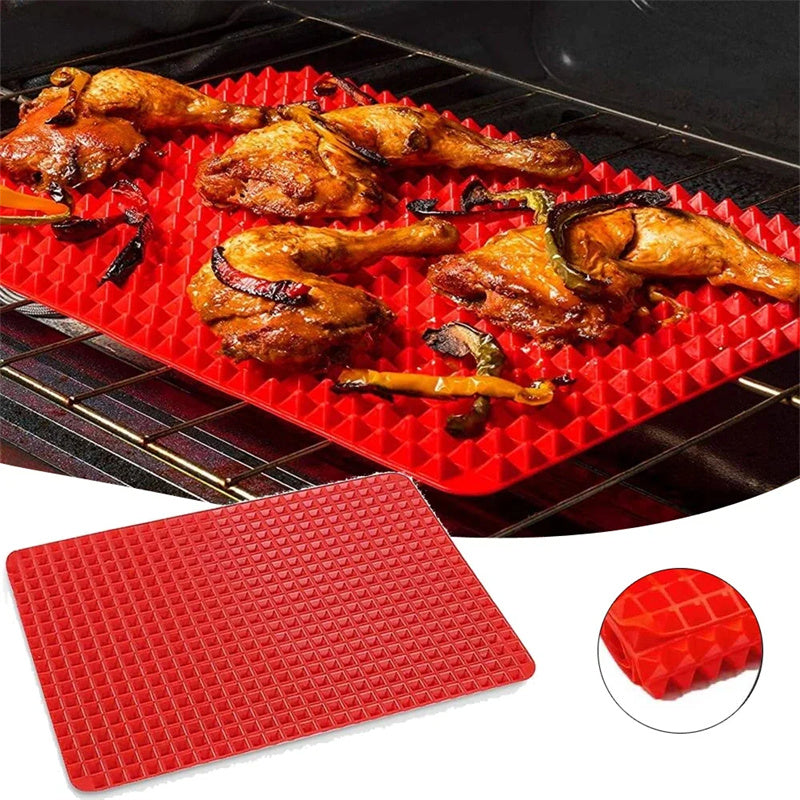 Transform Your Cooking with the Non-Stick Silicone Pyramid Cooking Mat