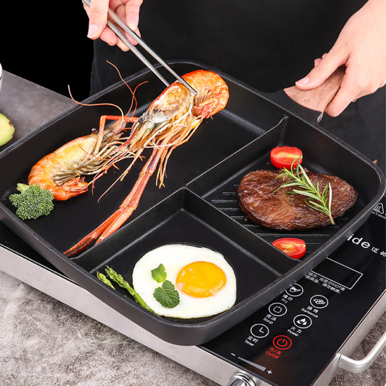 Transform Your Breakfast with the Breakfast Three-in-one Steak Frying Pan