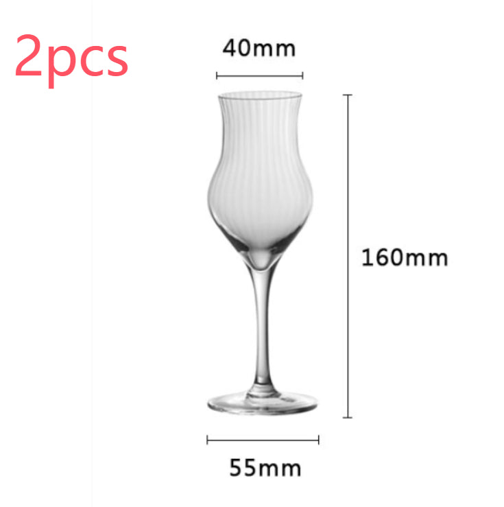 Tulip crystal wine glass