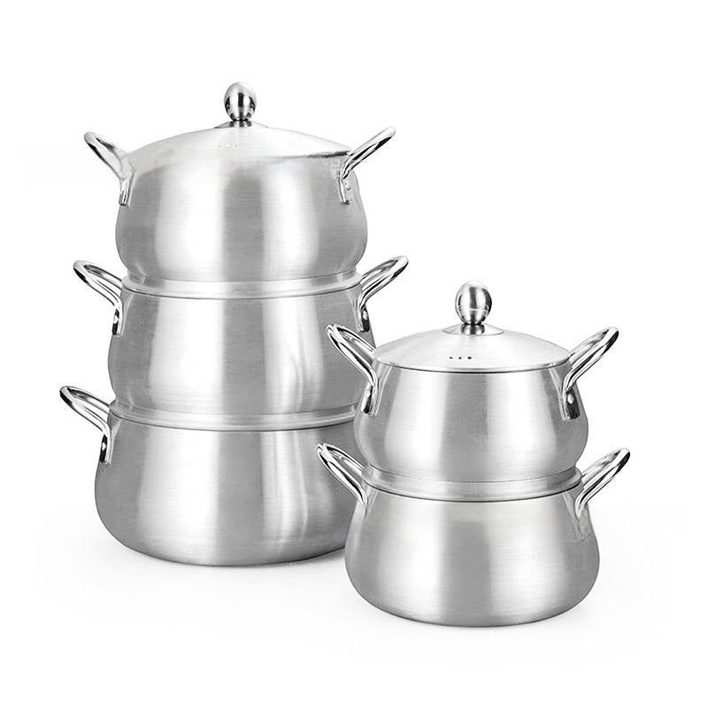 7-piece Kitchen Pot Set Aluminum Pot Suit