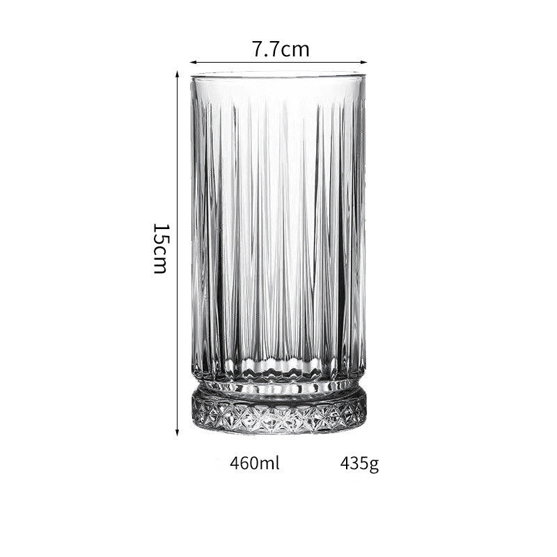 Striped Whisky Crystal Glass Cup