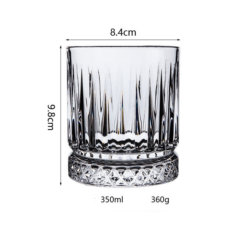 Striped Whisky Crystal Glass Cup