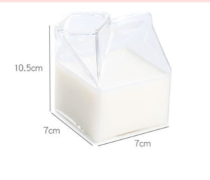 Square heat-resistant glass milk carton