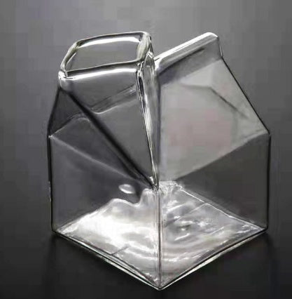 Square heat-resistant glass milk carton