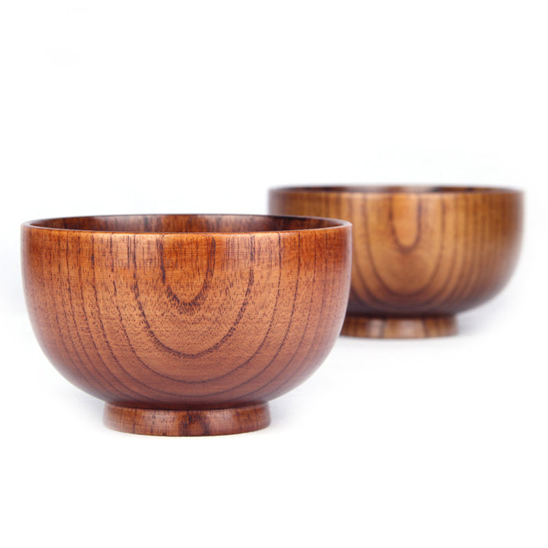 Japanese Style Wooden Bowl – Rice, Soup & Salad