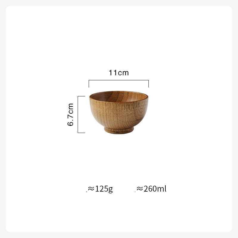 Japanese Style Wooden Bowl – Rice, Soup & Salad