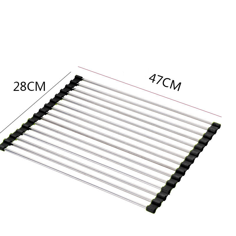 Foldable Stainless Steel Sink Dish Rack