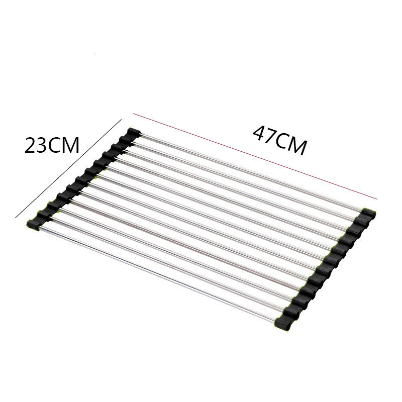 Foldable Stainless Steel Sink Dish Rack