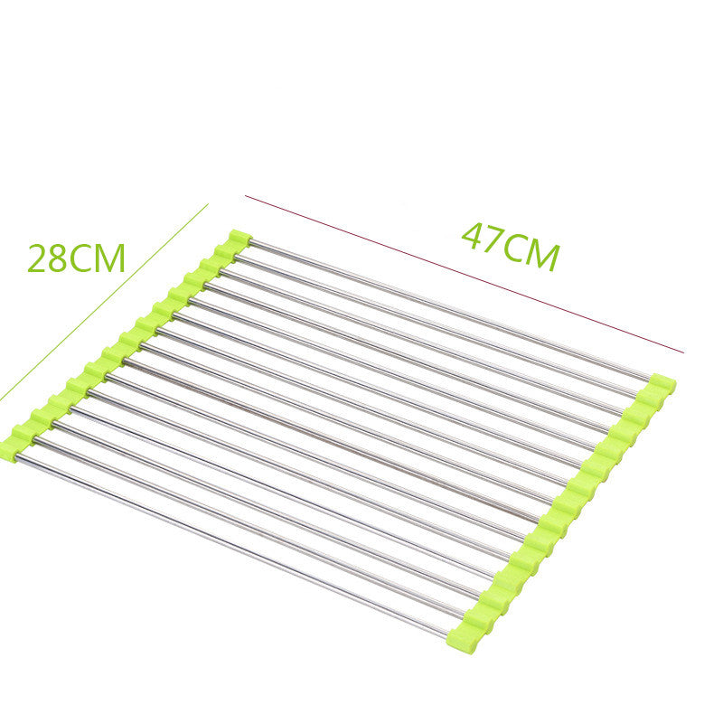 Foldable Stainless Steel Sink Dish Rack