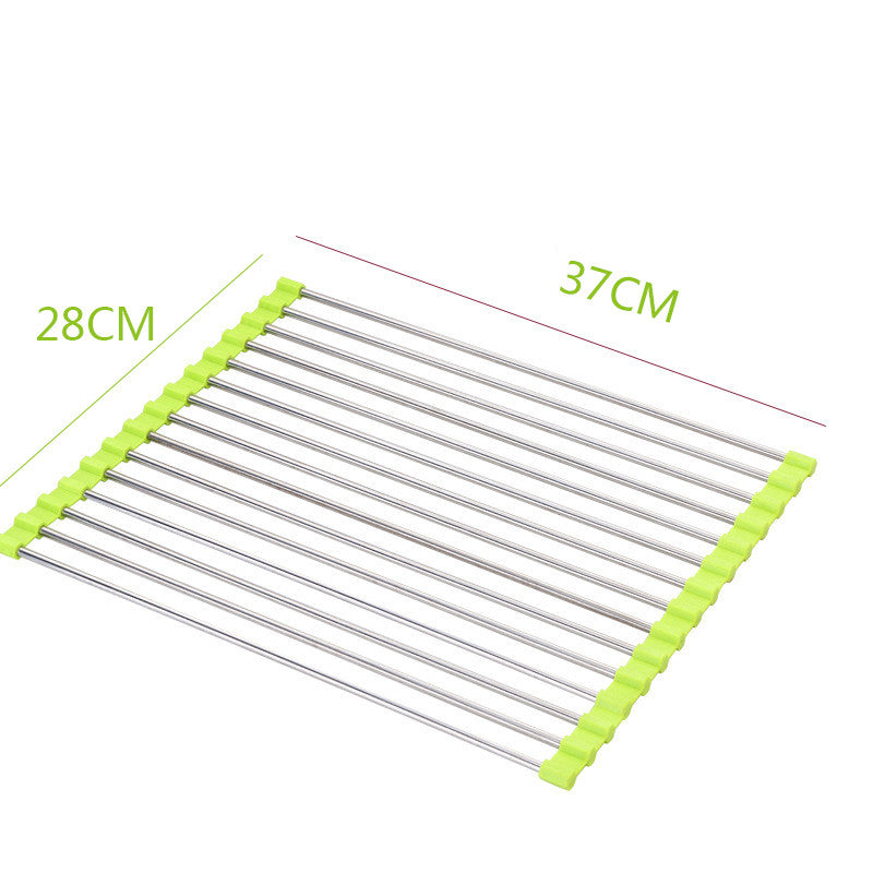 Foldable Stainless Steel Sink Dish Rack