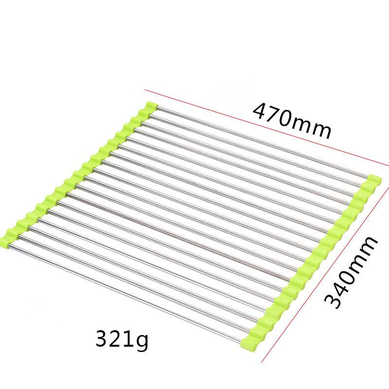 Foldable Stainless Steel Sink Dish Rack