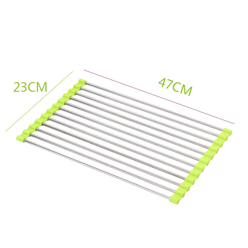 Foldable Stainless Steel Sink Dish Rack