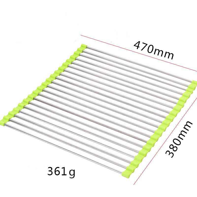 Foldable Stainless Steel Sink Dish Rack
