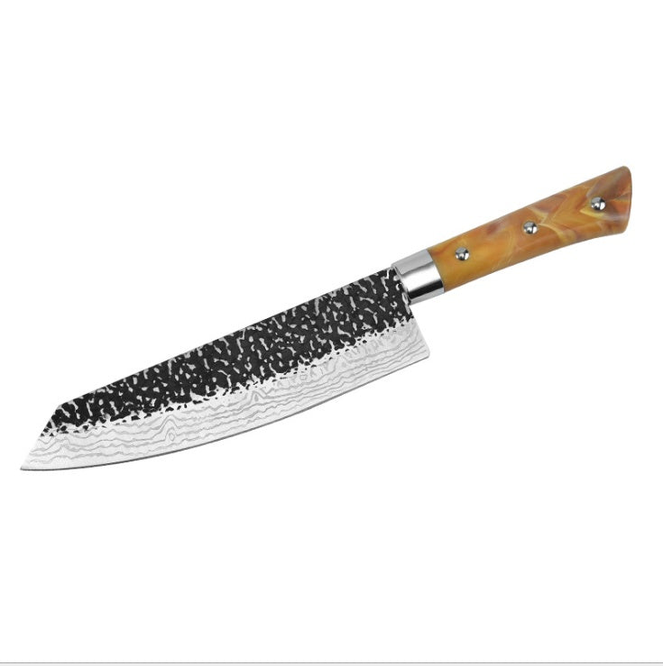 Marbled Handle Diagonal Kitchen Knife