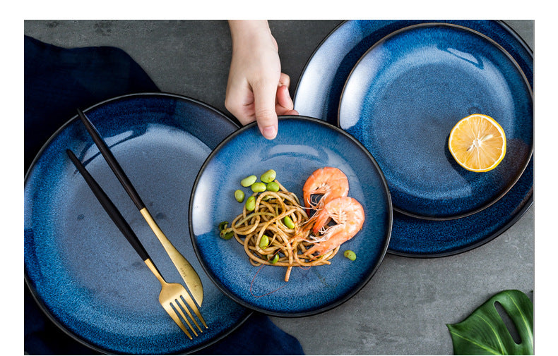 European-Style Ceramic Plate, Western Plate, Steak Plate, Disc Cake Plate, Pasta Plate, Breakfast Plate, Kiln Change Plate, Underglaze Tableware