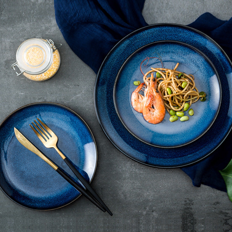 European-Style Ceramic Plate, Western Plate, Steak Plate, Disc Cake Plate, Pasta Plate, Breakfast Plate, Kiln Change Plate, Underglaze Tableware
