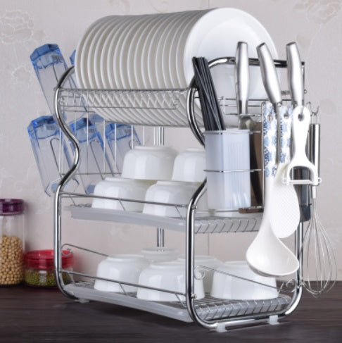 Dish storage rack kitchen shelf