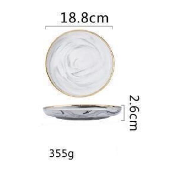 Marble household ceramic tableware