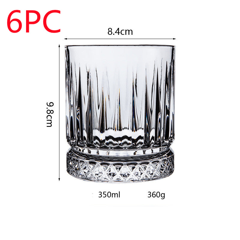 Striped Whisky Crystal Glass Cup