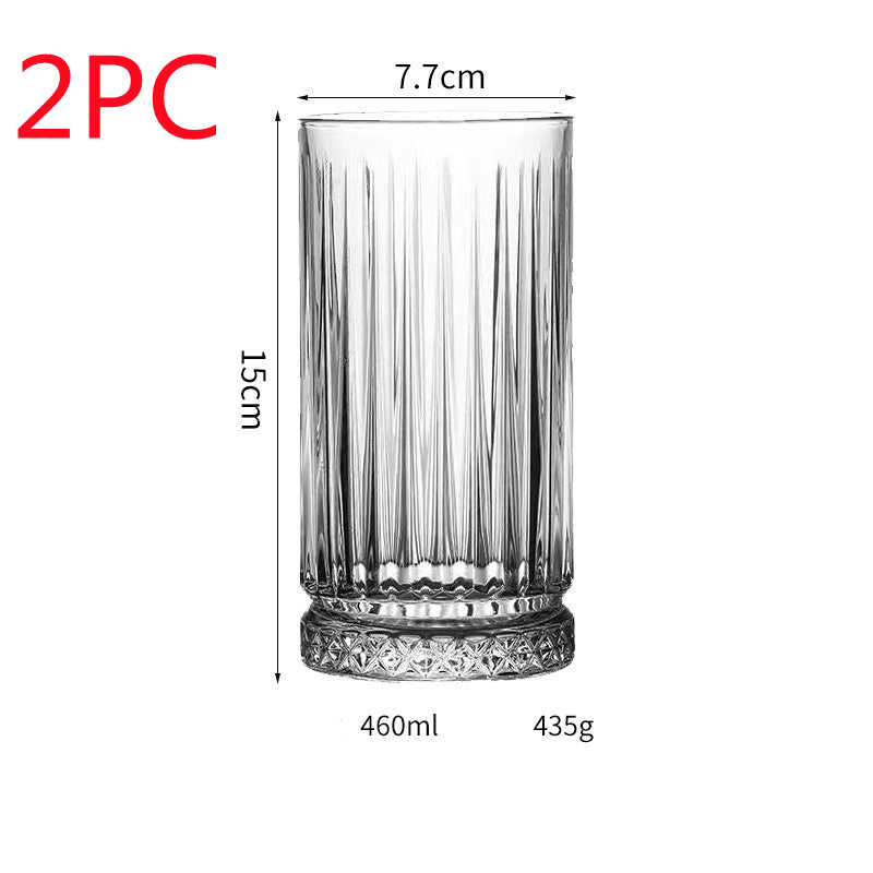 Striped Whisky Crystal Glass Cup