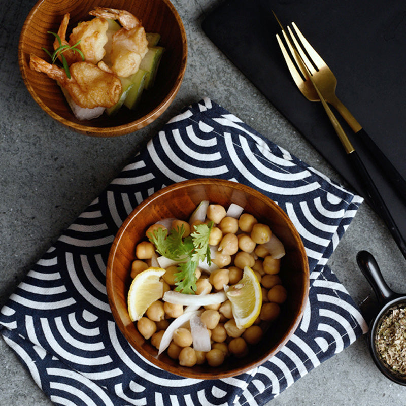 Japanese Style Wooden Bowl – Rice, Soup & Salad
