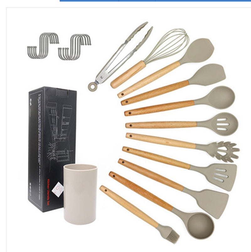 kitchen utensils silicone cooking spoon shovel set