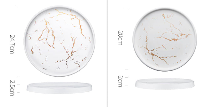 Nordic Marble Ceramic Plate