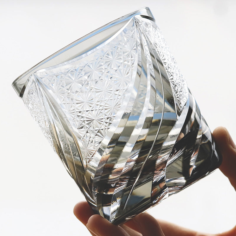 Hand Carved Whiskey Crystal Glass