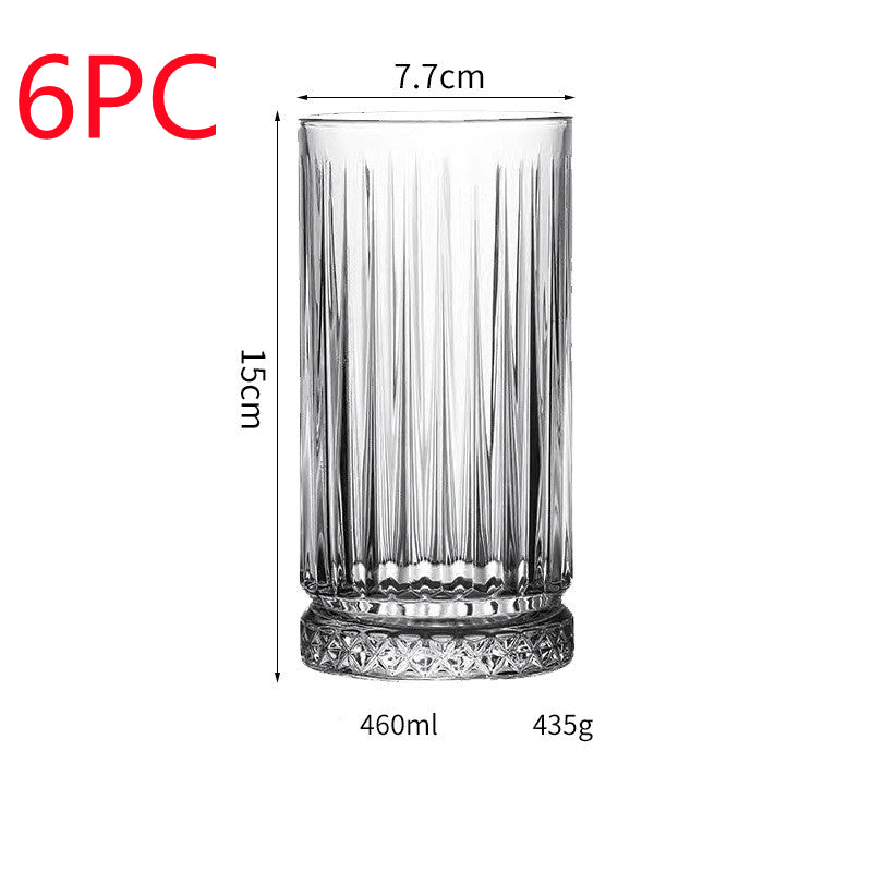 Striped Whisky Crystal Glass Cup