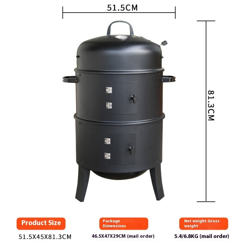 3-in-1 Oven Outdoor Smoked Barbecue Grill