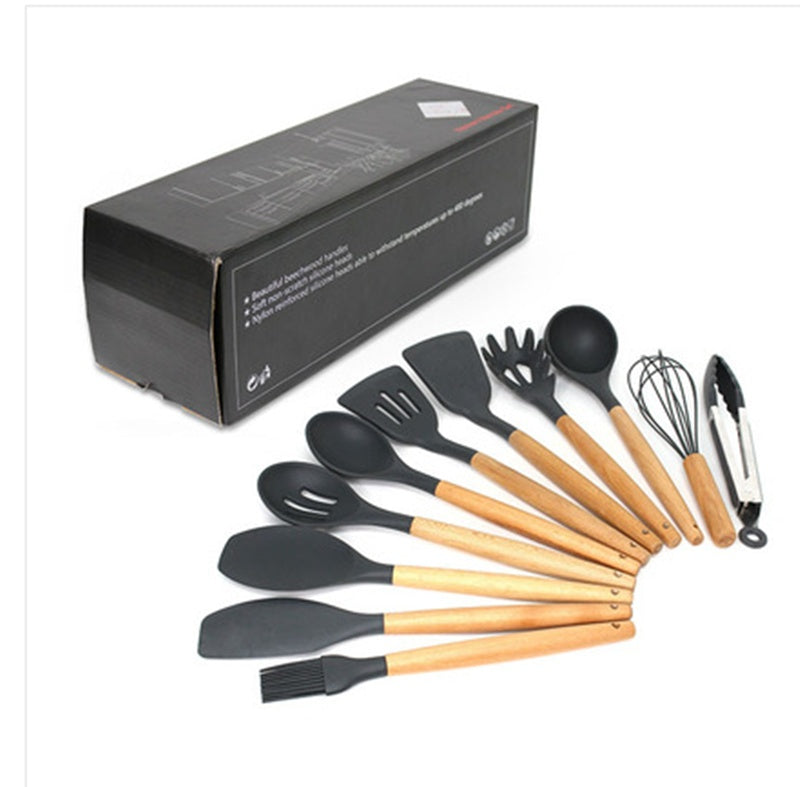kitchen utensils silicone cooking spoon shovel set
