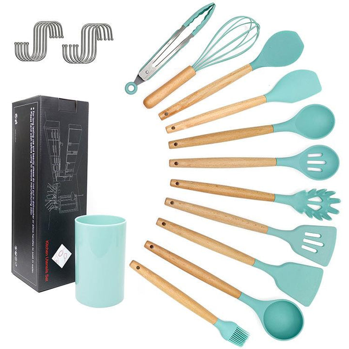 kitchen utensils silicone cooking spoon shovel set