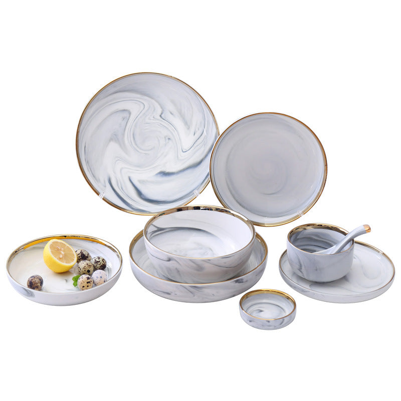 Marble household ceramic tableware