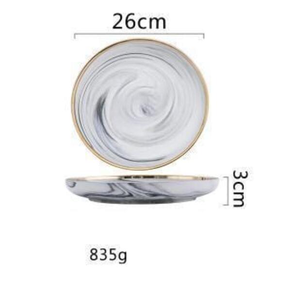 Marble household ceramic tableware