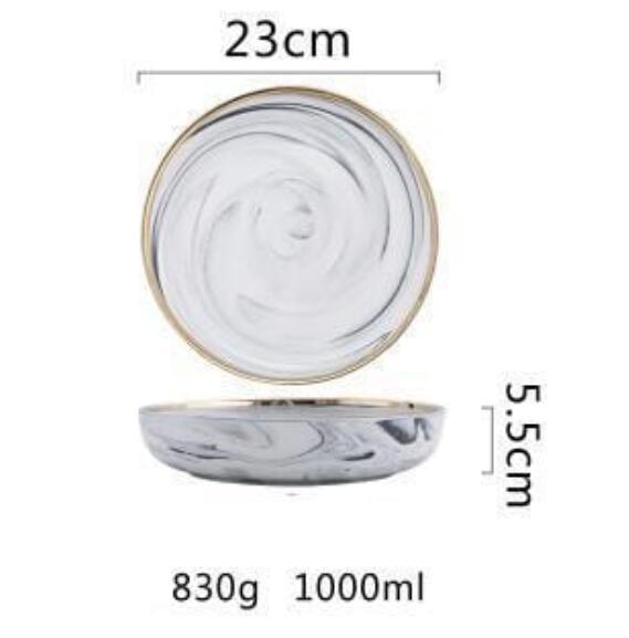 Marble household ceramic tableware