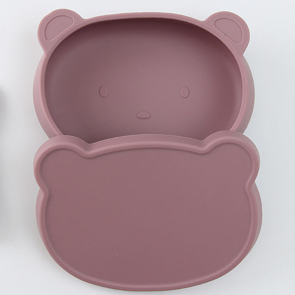 Baby Silicone Cartoon Bear Can Be Boiled Sterilized Anti-fall Cute Tableware