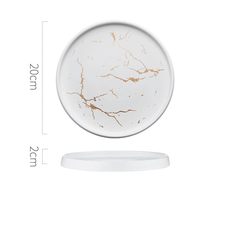 Nordic Marble Ceramic Plate