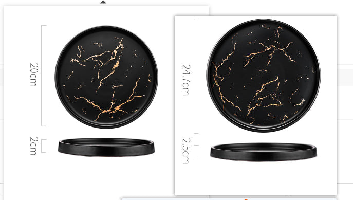 Nordic Marble Ceramic Plate