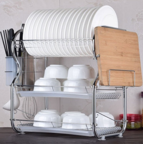 Dish storage rack kitchen shelf