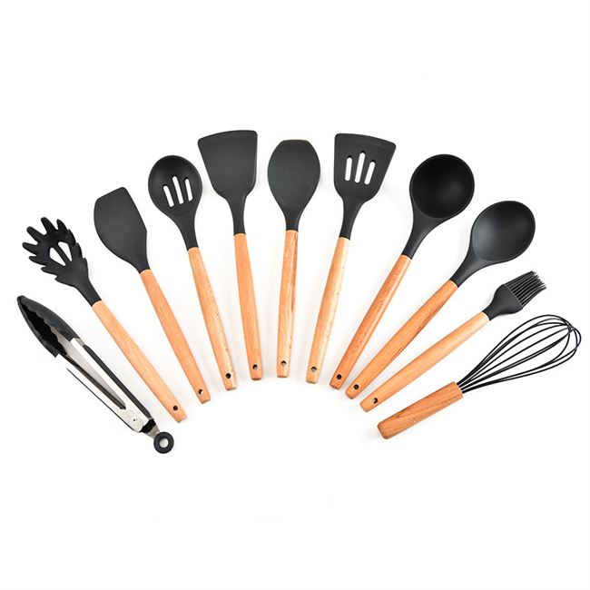 kitchen utensils silicone cooking spoon shovel set