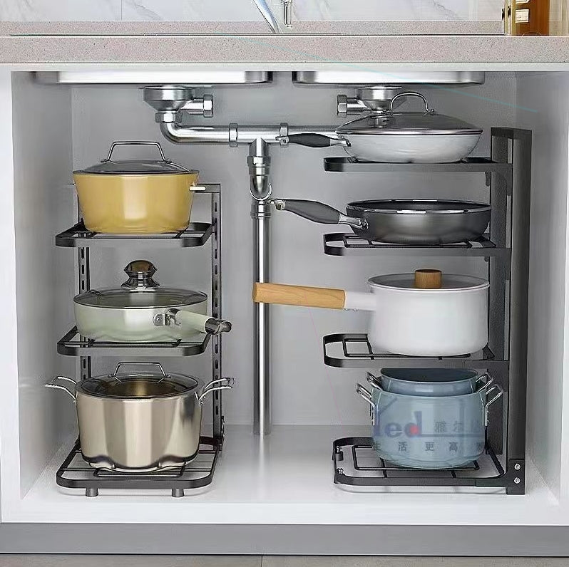 Kitchen Stainless Steel Storage Pot Rack