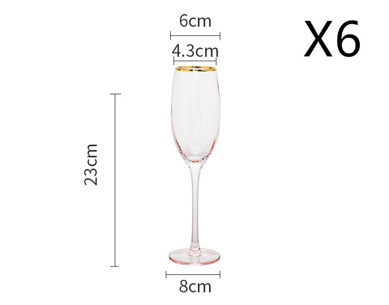 Crystal Champagne Glass Household Set