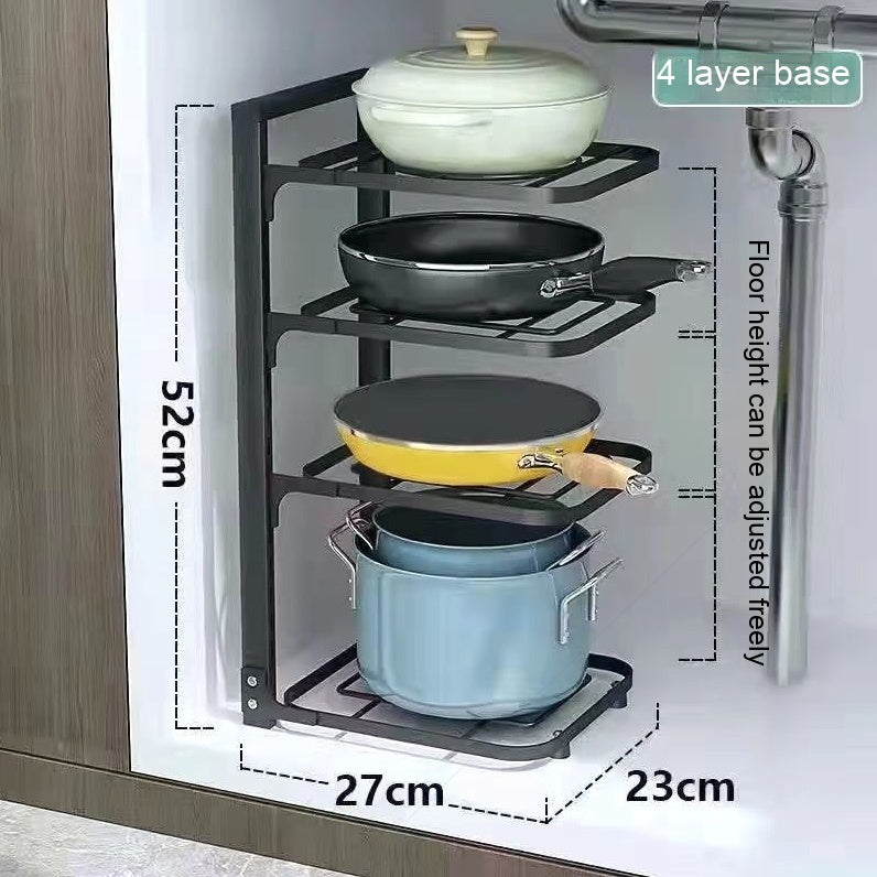 Kitchen Stainless Steel Storage Pot Rack
