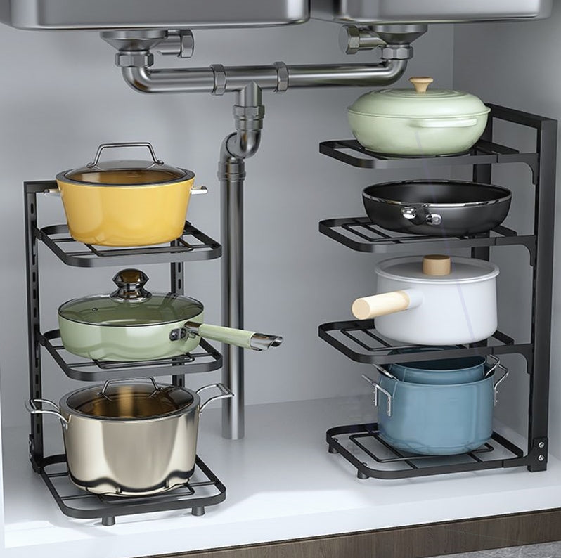 Kitchen Stainless Steel Storage Pot Rack