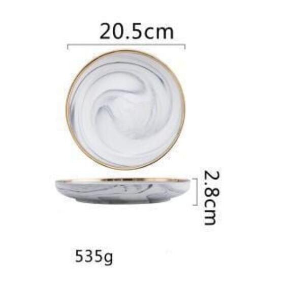 Marble household ceramic tableware