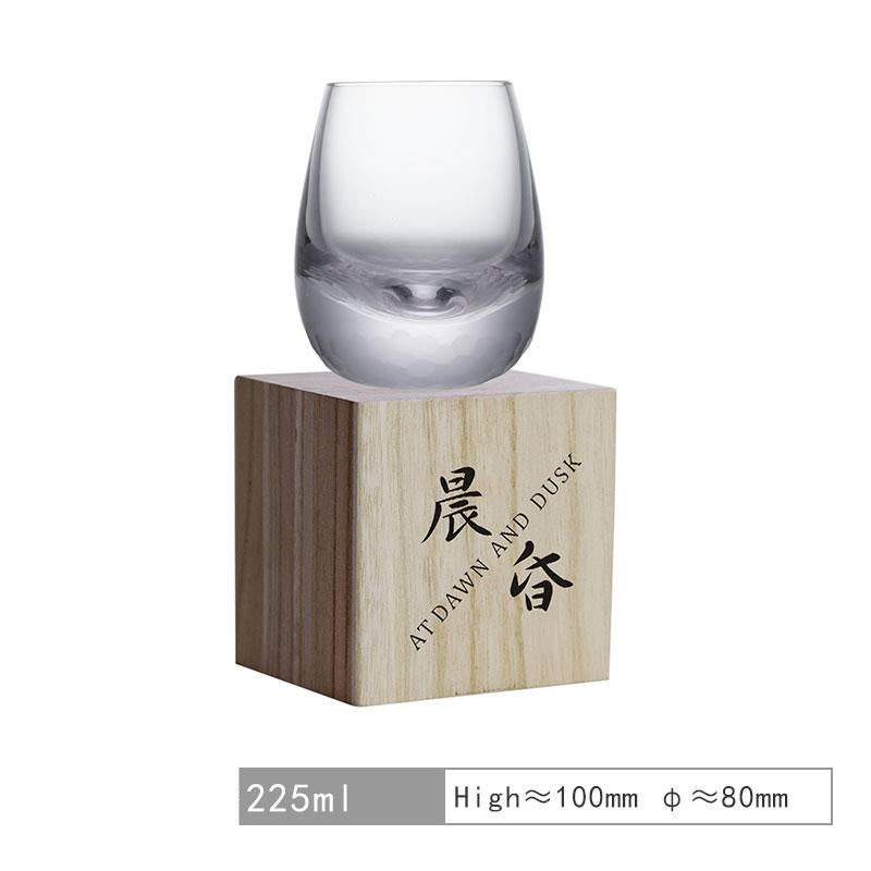 Hand Carved Wine Glass