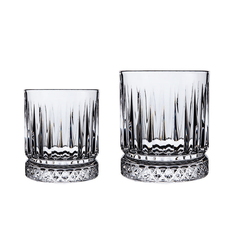 Striped Whisky Crystal Glass Cup