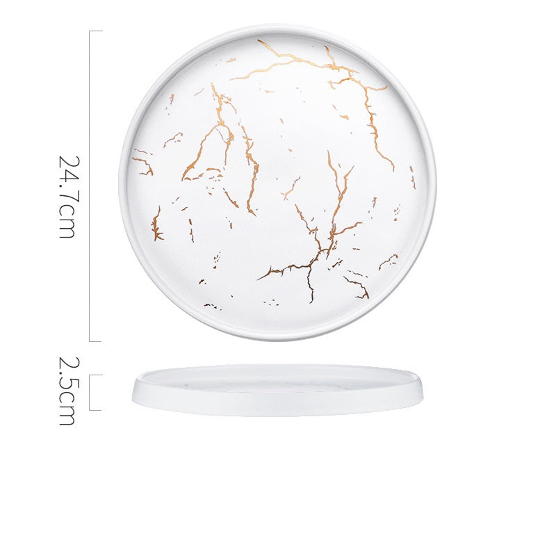 Nordic Marble Ceramic Plate